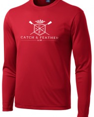 CatchandFeather_LongSleevePerformanceTee_red